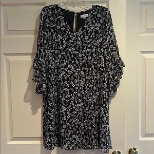Calvin Klein Monochrome Floral Dress